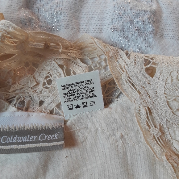 Coldwater Creek,  off white long sleeved top. - Picture 7 of 7